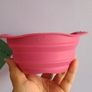 Beco Travel Collapsible Portable Pet Water Bowl in Pink Image 3