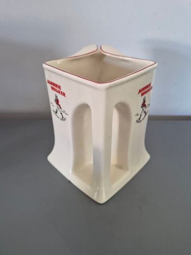 Vintage Johnnie Walker Scotch Whiskey Pitcher Jug - White Square
