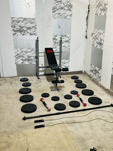 Adjustable Weight Bench Weights Dumbbells Barbell