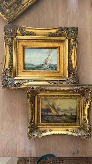 Antique paintings in gilt frame