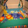 Padded Foldable Baby Gym with toys and attachment rings Image 2