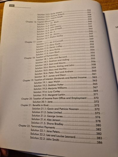 Irish Taxation. Law and Practice. Irish Tax Institute. Volume 2. 15th Edition. Assignments, Questions & Solutions.