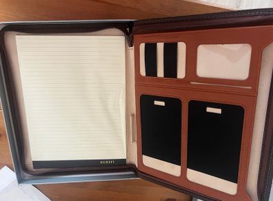A4 Leather Zip Portfolio-new