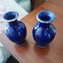 two small blue vases Image 3