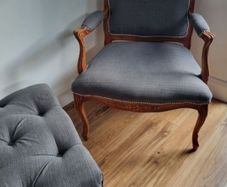 Vintage Victorian Chair and footstool