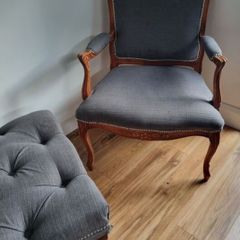 Vintage Victorian Chair and footstool