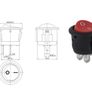 Round Rocker ON/OFF Switch KCD1-2  Available in Red or Black. Image 2