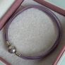 Pandora multi,strand purple/lilac cord bracelet size 19.5cm very good condition Image 4