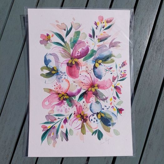 Original Watercolour Floral Painting