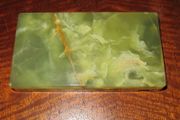 Unique Rare Brazilian Green &amp; Brown Onyx Plinth / Base