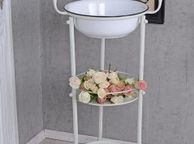 main image for ad L'HOTEL PARIS' Washbasin Shabby Chic Washbasin Antique Enamel Vintage