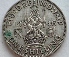 Great Britain Silver Shilling 1946 George VI KM# 853