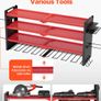 Heavy Duty Wall Mounted Power Tool Organiser  4 Tier Garage Storage Rack with 8 Drill Holders Image 5
