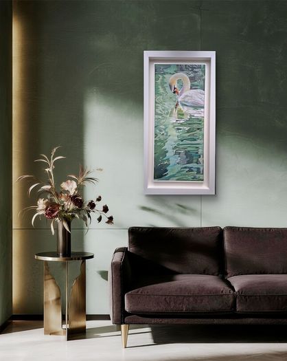 Echos of the Swan | oil painting | Framed