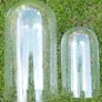 Vintage Handmade Clear Circular Glass Display Cloche Bell Dome With Black Base (dimensions visible in the photos) 50 each Image 4