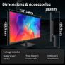 KTC Flat 32 Inch Monitor, QHD 1440P 2K 120Hz (OC) IPS Large Computer Monitor, Ultra Thin Bezels, Anti-Blue Light, HDR10, 103% sRGB, 86% DCI-P3, 350 Nits, 3ms MPRT, Image 6