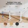 Electric Standing Desk 100 x 60cm Height Adjustable with Memory Control Panel White Image 2