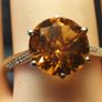 3 ct. Citrine Solitaire Ring with Moissanite accents. Bargain Price Image 6