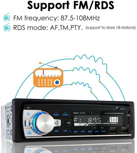 Car Radio Bluetooth Hands-free, CENXINY 4 x 65W Car Stereo Bluetooth 5.0 LCD with Clock, Support USB/AUX in FM/ MP3 / WMA/WAV/MPE Autoradio with Usb and Bluetooth (FREE POSTAGE)