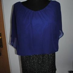 Jolie Moi blue/silver stunning party top size UK8/10 EUR36/38 Postage included