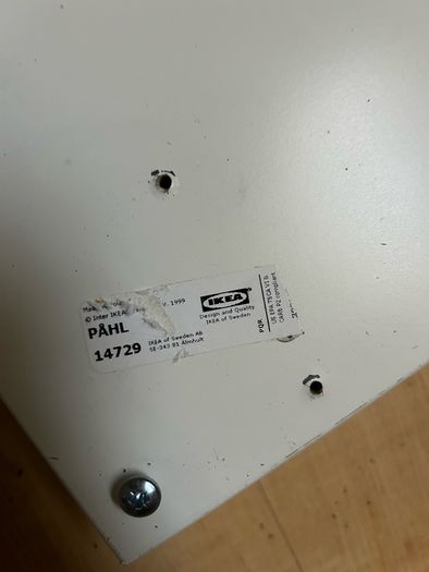 DESK IKEA PAHL desk 128cm X 58cm X (72cm/66cm/59cm)
