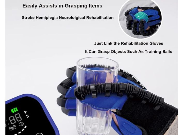 ZKES Right Hand Rehabilitation Trainer Glove, Recovery Exercise Massager for Cerebral Palsy Arthritis Stroke Hemiplegia Patient