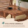 Wooden Garden Love Seat With Coffee Table Image 4