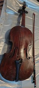 Antique Cremona violin as found