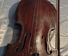 Antique Cremona violin as found