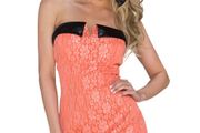 Lace Mini Dress With Decorative Front  Size 8 10 Small 12