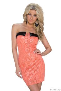 Lace Mini Dress With Decorative Front  Size 8 10 Small 12