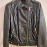 Brand New. Black Ladies Leather Jacket with zip & stud detail Image 2