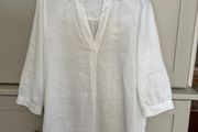 Qui designer brand Snow White linen blouse with three quarter length sleeves BRAND NEW