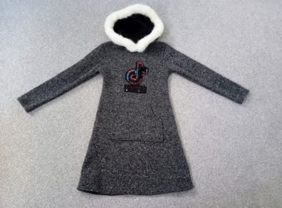 TikTok Girls Warm Dress / Tunic With Hoodie