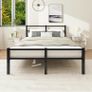 4ft6 Double Bed Frame with Headboard, Metal Slats Support Platform Bed Frames Double Bed with Storage Under Bed, Enhanced Support Stable Easy Assembly, Noise Free, No Box Spring Needed, Black Image 8