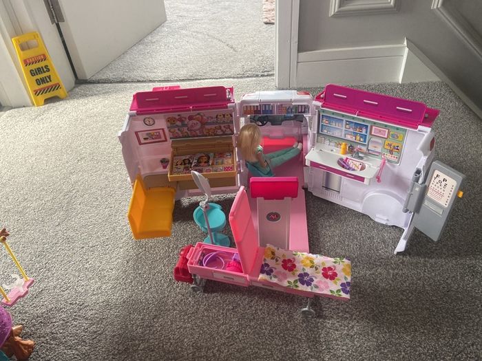 Barbie ambulance and nurse doll