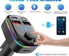 Car Bluetooth 5.0 FM Transmitter Charger PD 30W Handsfree Audio Receiver