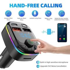 Car Bluetooth 5.0 FM Transmitter Charger PD 30W Handsfree Audio Receiver