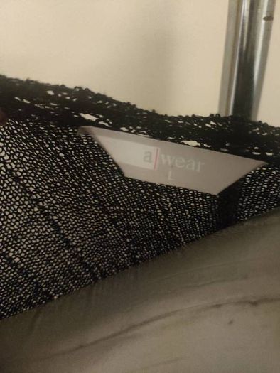 Awear black/ silver lurex wrap dress dress size UK10/12 EU38/40 Postage included