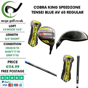 Cobra King Speedzone #3 Wood 14.5 Degree / Tensei Blue Av 65 Regular