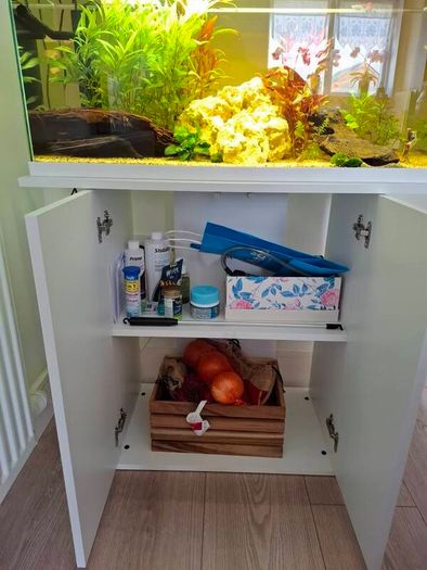 New in box Ferplast Dubai 80 Aquarium Stand, 81 x 36 x 73 cm, White