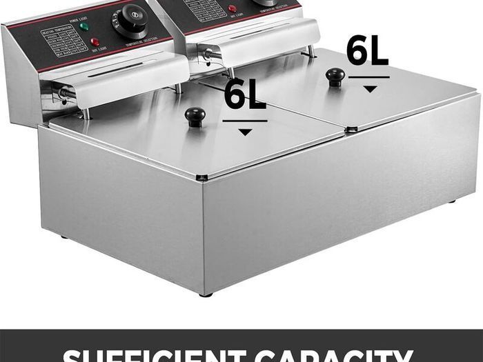 Electric Deep Fryer 12L 5000W Twin Basket