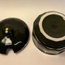 Vintage Harrods Food Halls Apilco France Lidded Preserve Pot / Sugar Bowl Green & Gold Image 6
