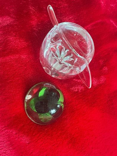 Crystal sugar bowl