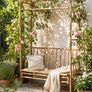 Garden Bench with Pergola 116 cm Bamboo Image 5
