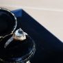10 ct  Aquamarine and diamonds gold ring Image 5