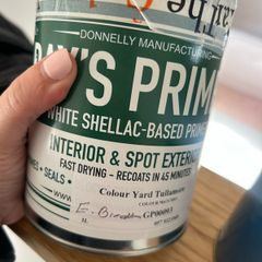 Unopened Elephants Breath paint - Wood primer and satin finish