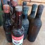 Vintage wood box, Portugal with 8 bottles with content, for display only Image 10