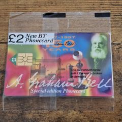 UK BT Phonecard PRO171 "A. Graham Bell", 1997, mint in wrapper, Special Edition - free standard postage
