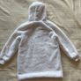 Girl's Dunnes white faux fur coat Age 10-11 Image 5